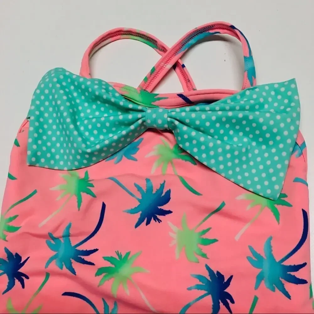 Girls Big Bow Bathing Suit Sz 4 Girl's One piece Swimsuit